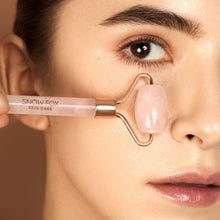 Load image into Gallery viewer, 100% pure Rose Quartz crystal Facial Roller Snow Fox skincare