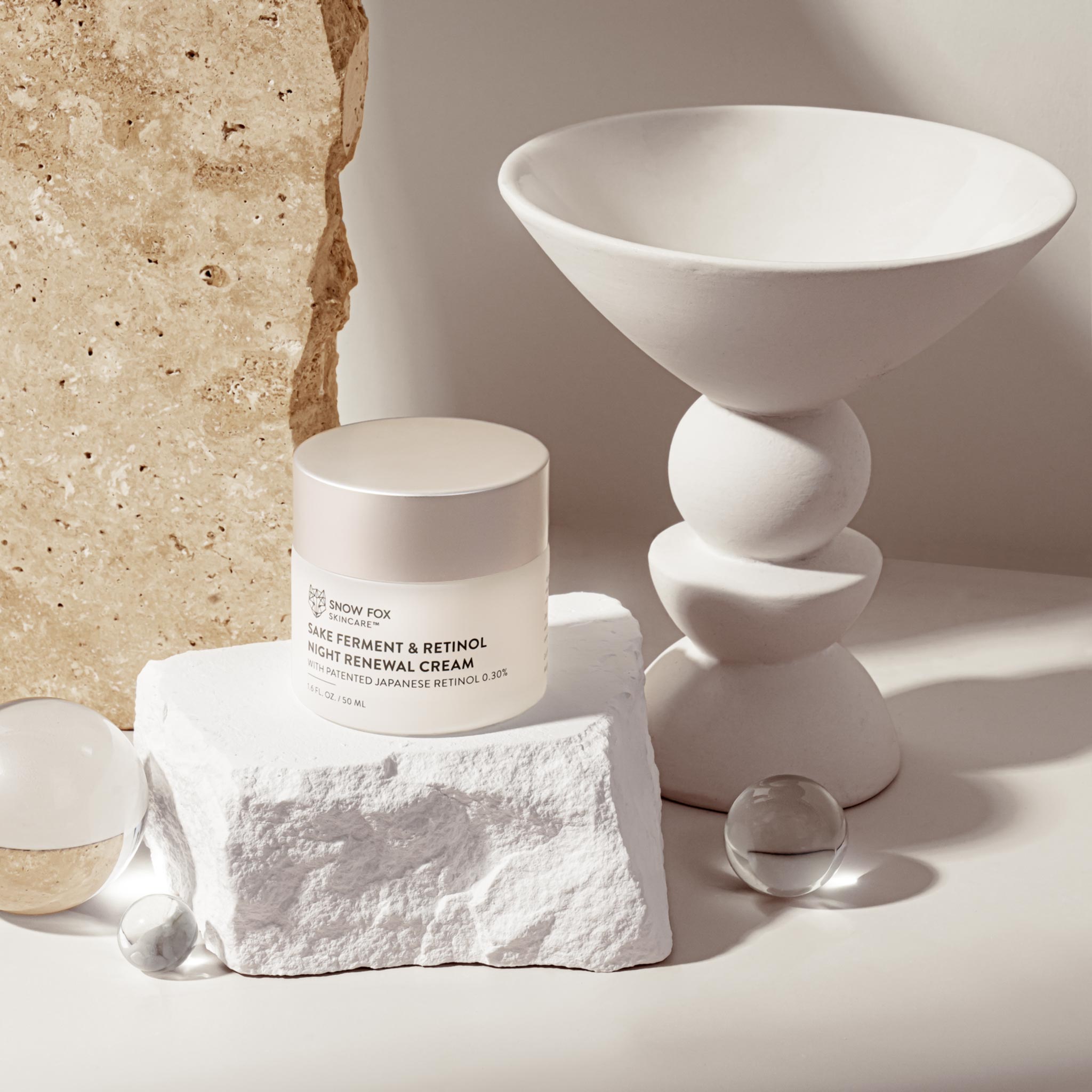SNOW FOX 日本清酒維A閃亮面霜Sake Ferment & Retinol Night Renewal 